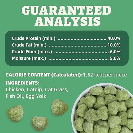 Wellix Freeze-Dried Cat Treats, Grain-Free with Chicken, Cat Grass & Catnip, Digestive & Skin Coat Support for Indoor Cats, 3oz