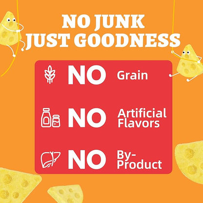 Wellix 7.41oz Freeze Dried Cheese Pet Treats | High Protein, Grain Free, Crunchy | For Dogs & Cats, Training & Daily Snacking