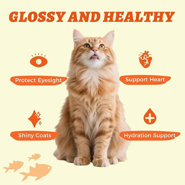 Wellix Lickable Cat Treat Salmon Oil Chicken Flavor Indoor Cats Kitten Squeezable Training Snacks 24 Tubes