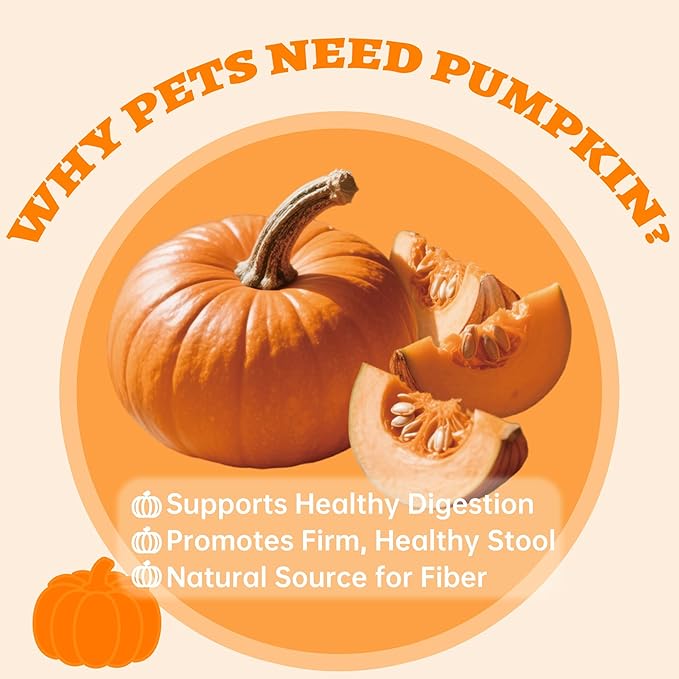 Wellix Calabaza en Polvo para Perros y Gatos – Suplemento de Fibra para el Bienestar Digestivo, el Soporte Intestinal y la Salud Intestinal