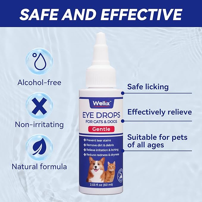 Wellix Colirio para perros y gatos 60ml – Cuidado ocular de arándanos