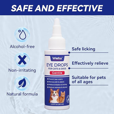 Wellix Colirio para perros y gatos 60ml – Cuidado ocular de arándanos