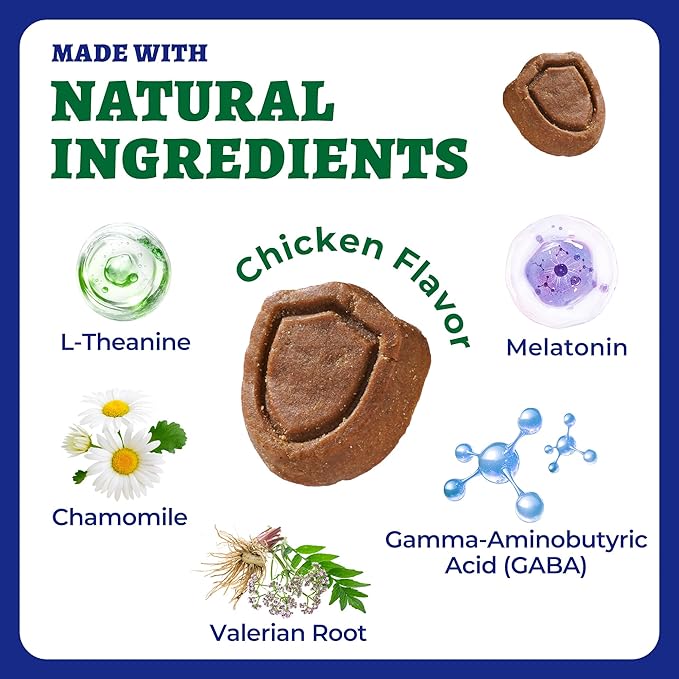 Wellix Calming Bites para Perros, 260 Unidades | Masticables Suaves con Melatonina y L-Teanina | Soporte para la Calma en Situaciones Diarias