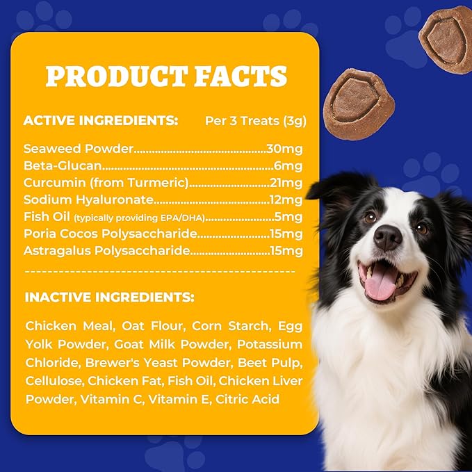Wellix Calming Bites para perros, 260 unidades | Bocaditos suaves sabor a pollo con melatonina, L-teanina y manzanilla | Apoyo diario para la calma