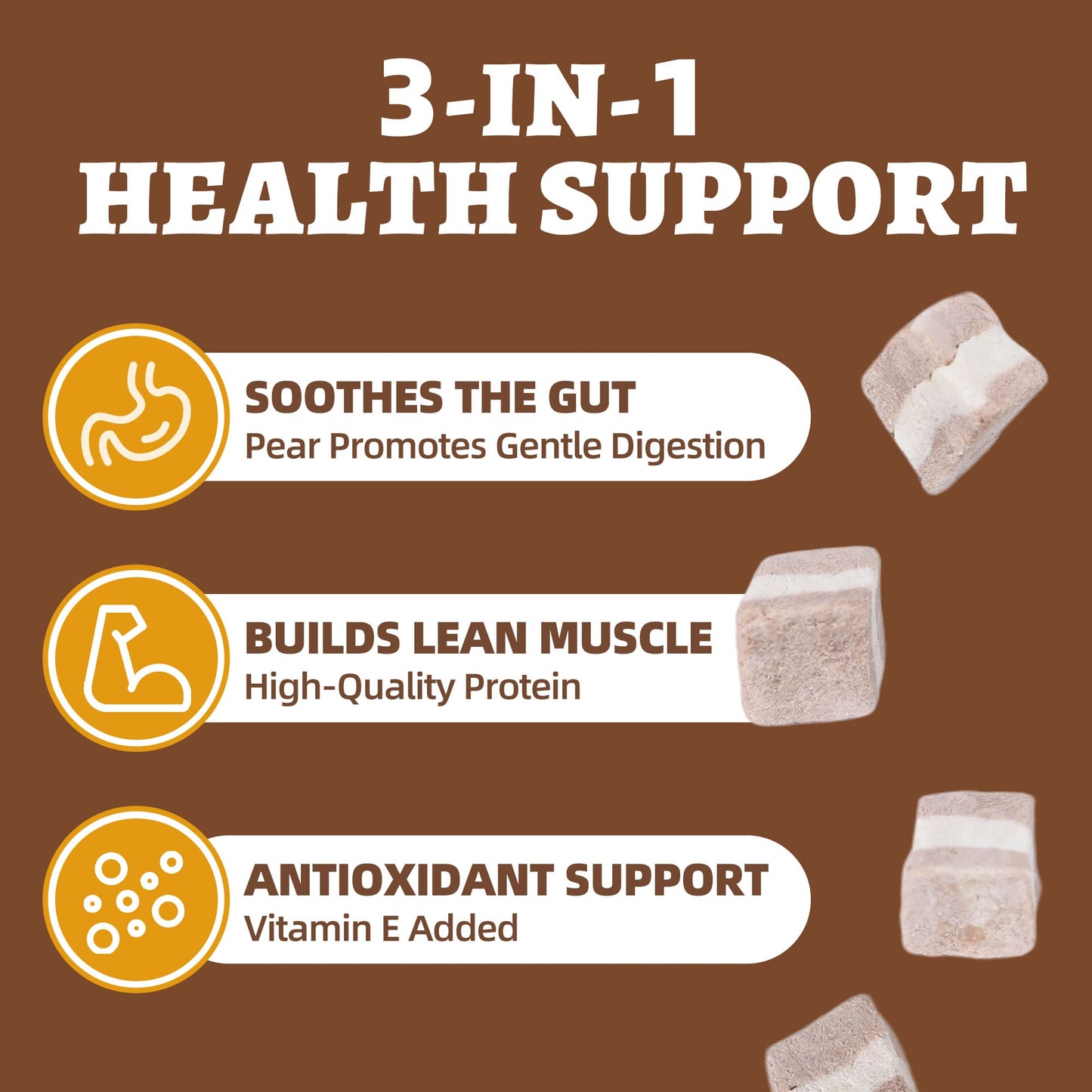 Wellix Freeze Dried Cat Treats Duck&Pear Treats for Cats&Small Dogs  Natural Freeze Dried Kittens Training Snacks 4.93oz